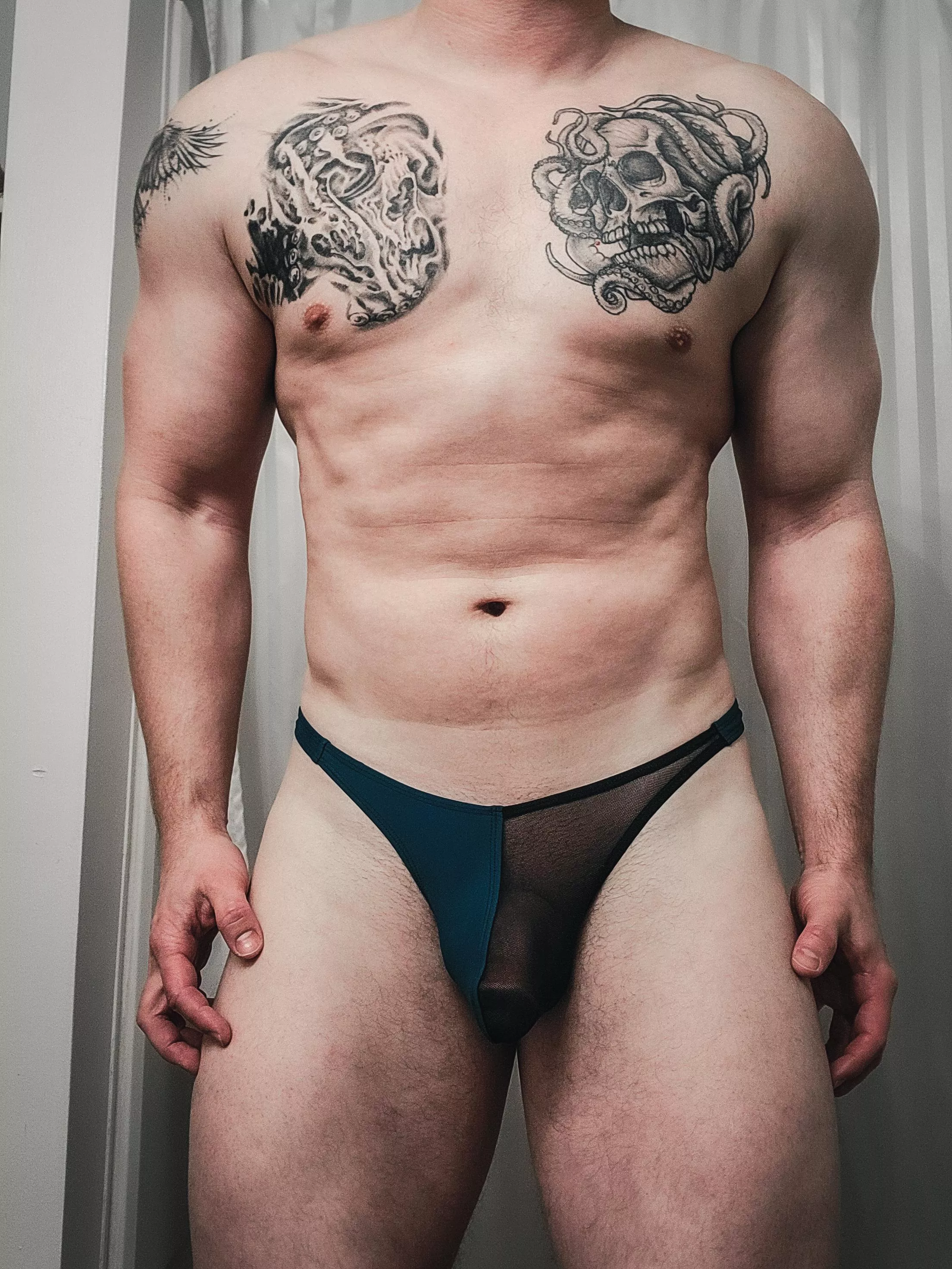 Half mesh pouch. posted by just_thongs