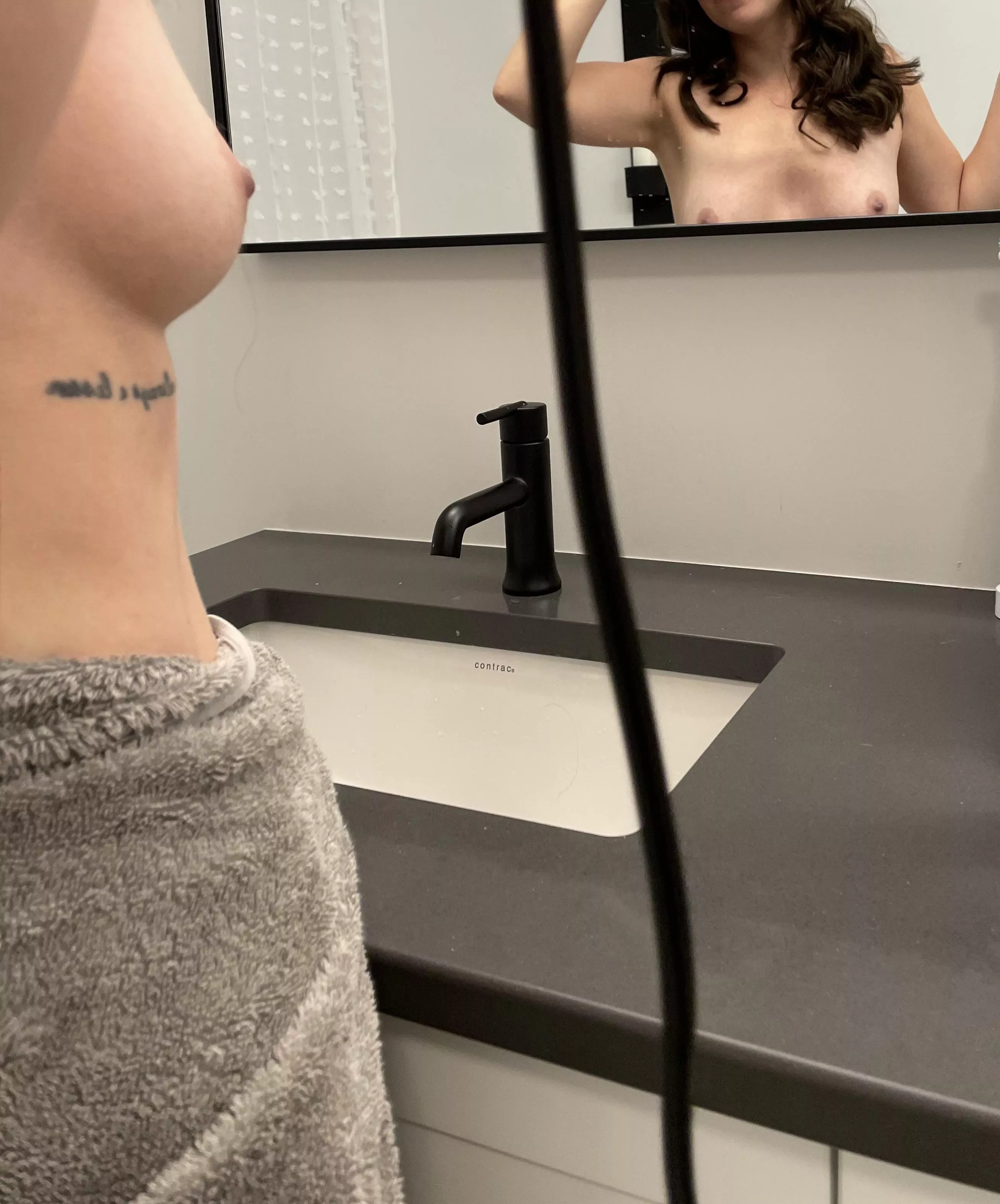 I enjoy my topless mornings  posted by PetiteCanadianMilf