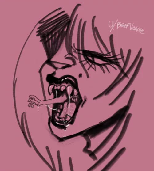 {image} goth girl maw (oc, commissions open!) by beefveggie