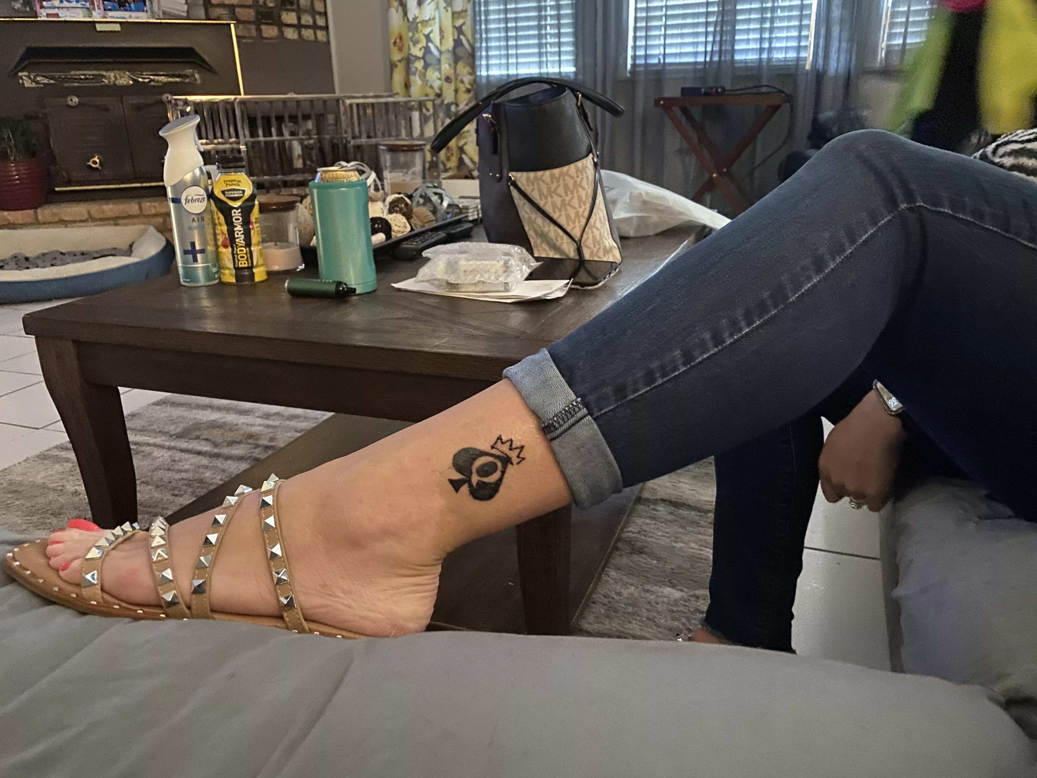 Love my new ink ♠️ posted by Hotwife_Brooke