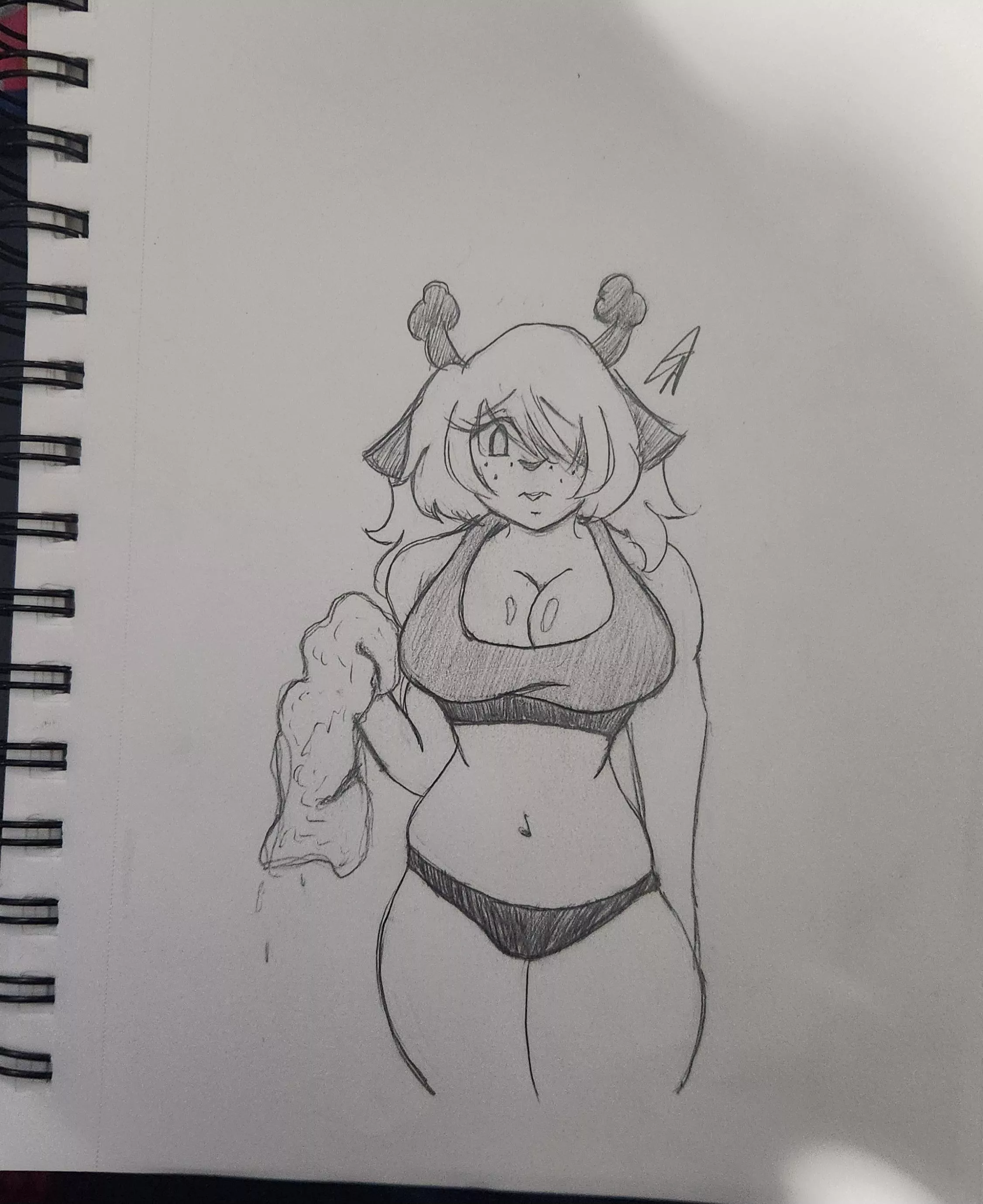 [Noelle] drying off after showering  posted by theblueguy05