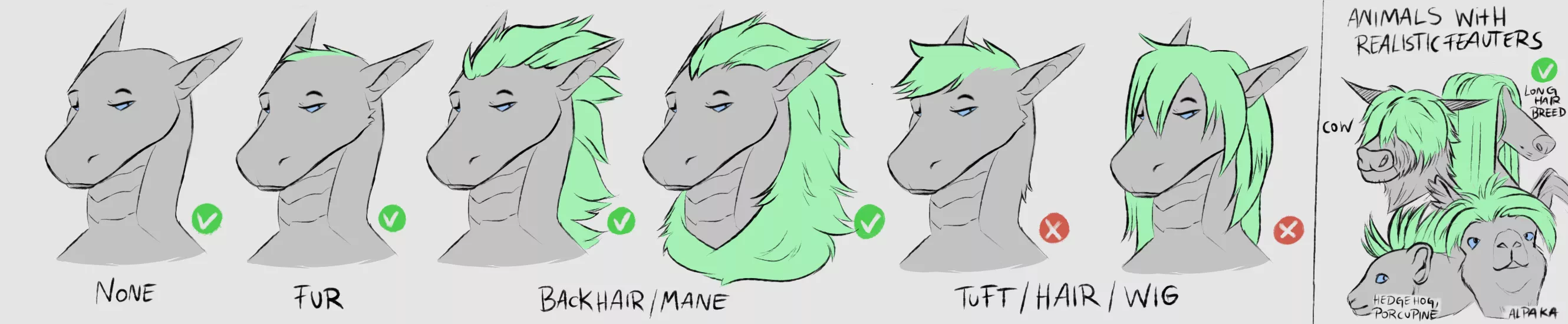 Opinion on hair/wig vs none posted by Skykristal