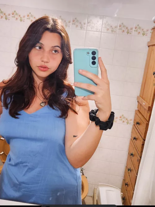 pretty in a blue dress by MonicaPeachy