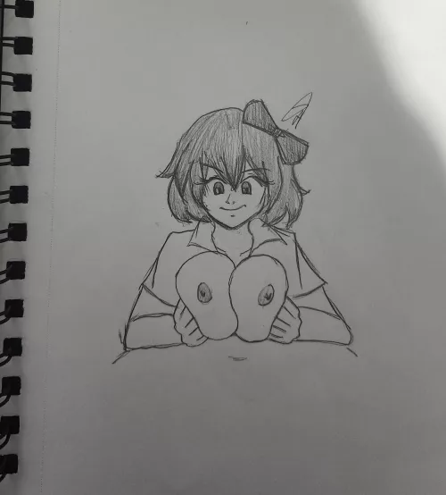 Sayori boobjob (art by me) by theblueguy05