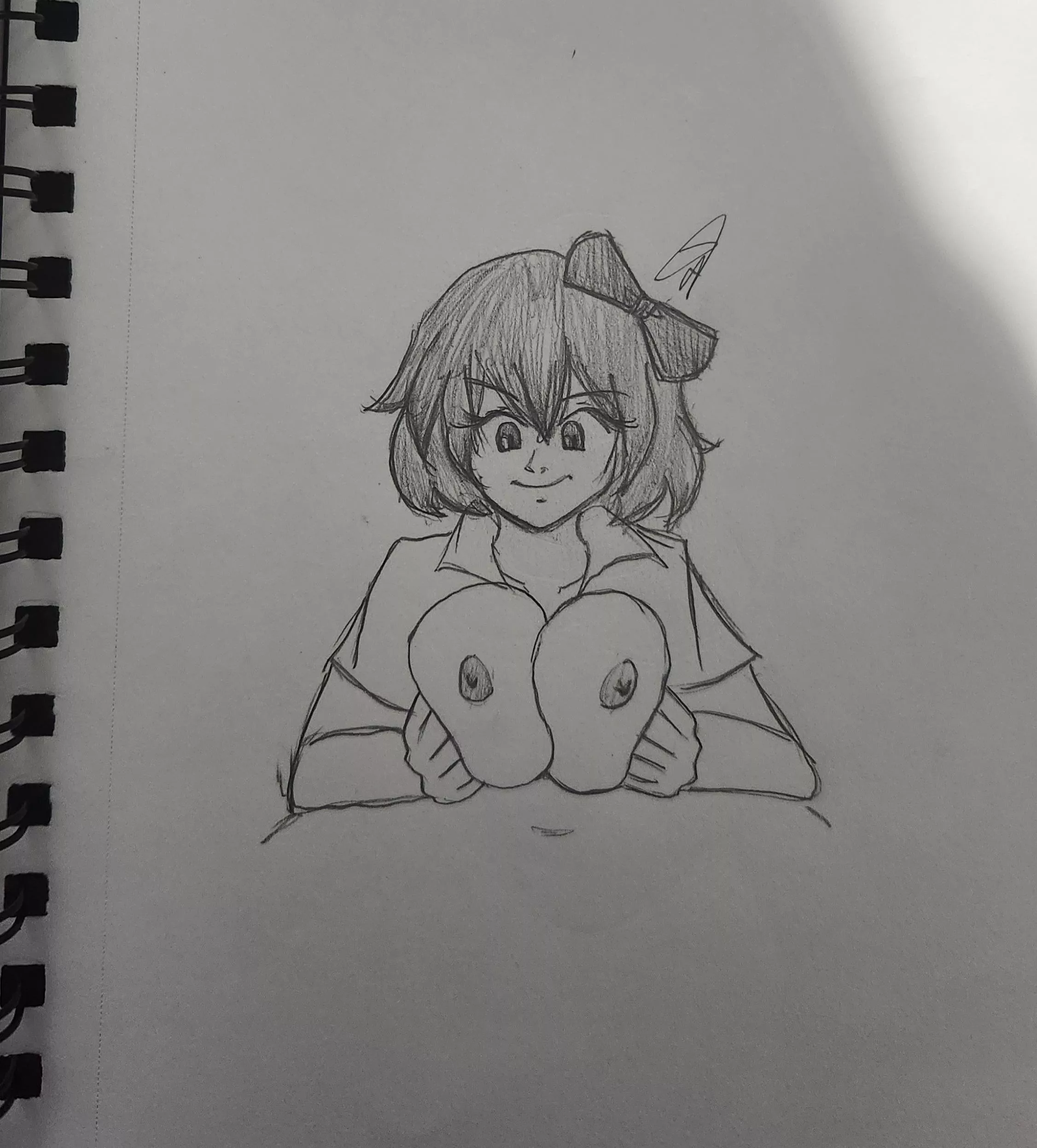 Sayori boobjob (art by me) posted by theblueguy05
