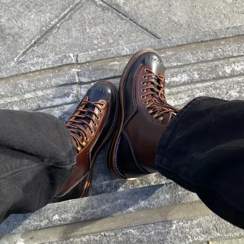 TAFT boots Model 007 in Black/Cherry. Absolute beauties. by spacething-astroman