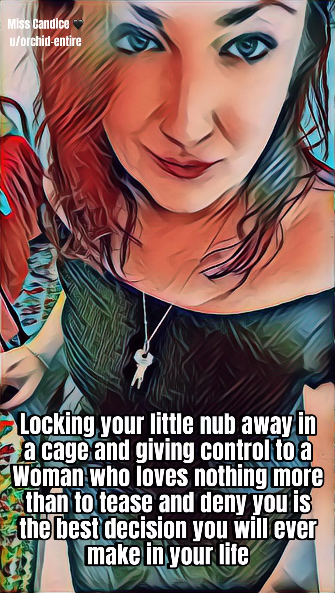 Today is the day to commit to chastity. You’ve been considering it for long….take the plunge. Let’s pick out a cage together 😏 🔐  posted by Orchid-Entire