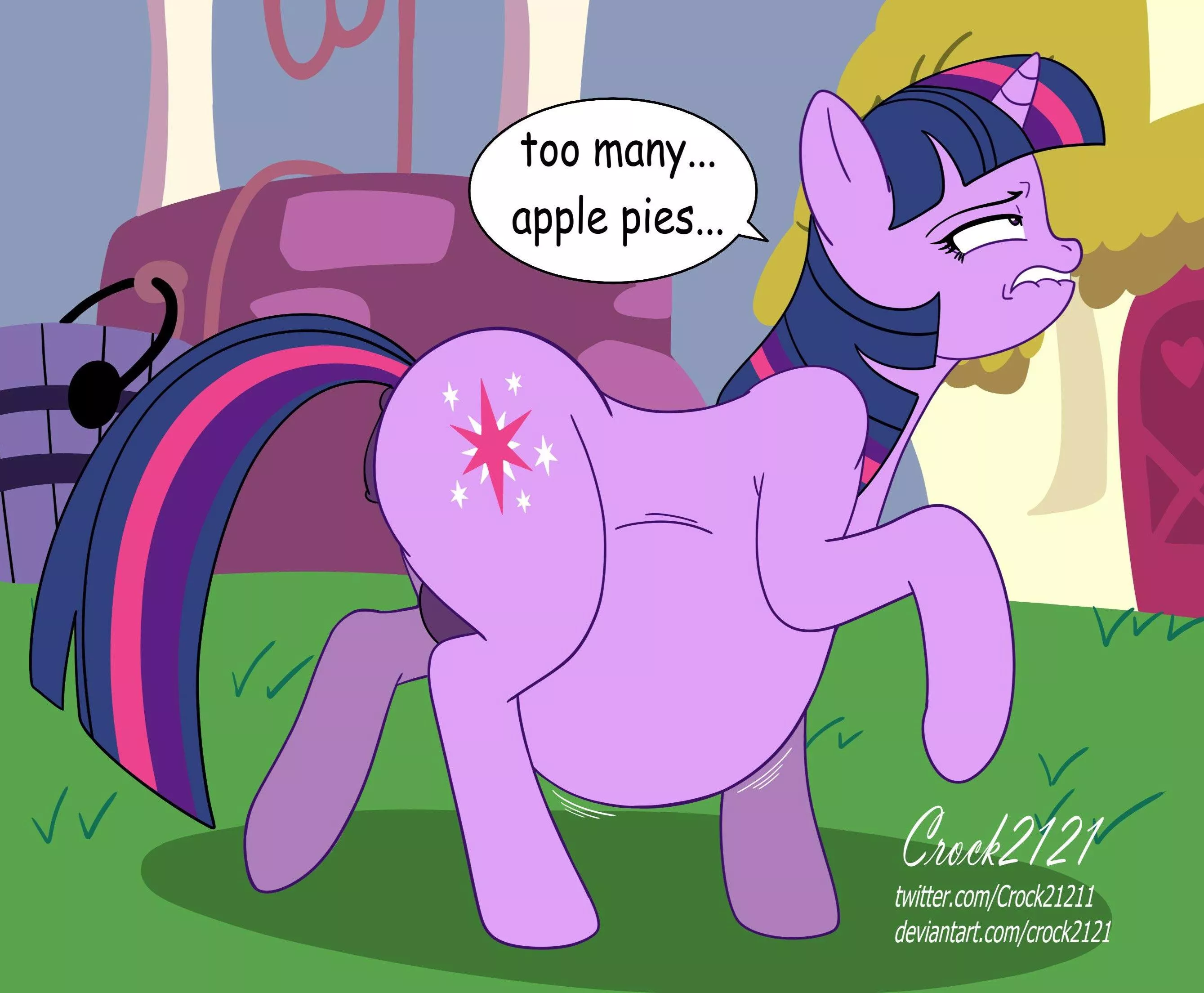 Too many apple pies (‪artist: @Crock21211‬) posted by PonyClopAccount