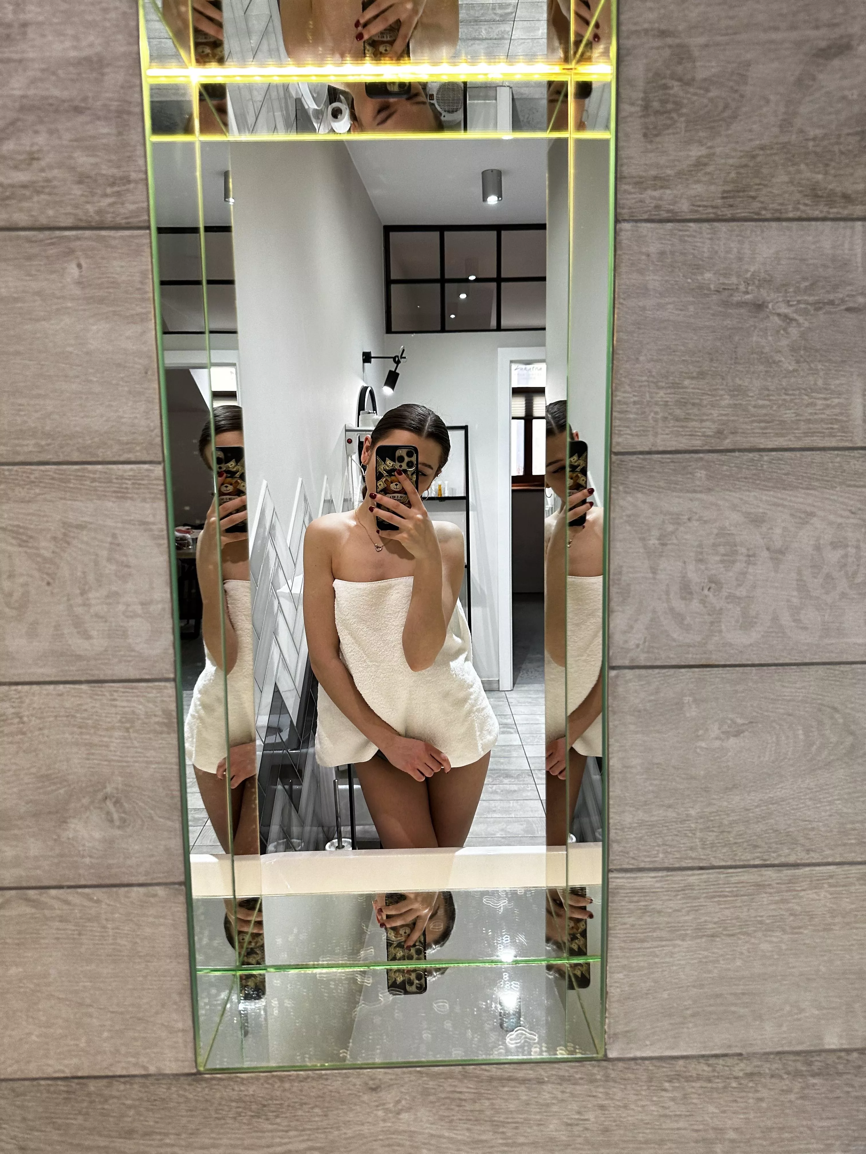 under my towel there is only my naked hot body posted by GraceDonald