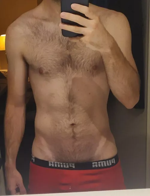 Do I pull my boxer down lower? by Willau2