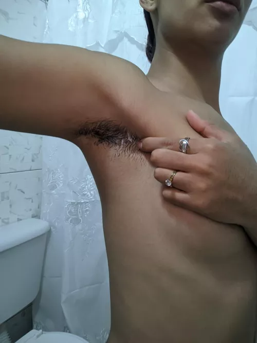 How my hairy armpits looks after a long day without deodorant, are you brave to lick? by goddes_cami4885