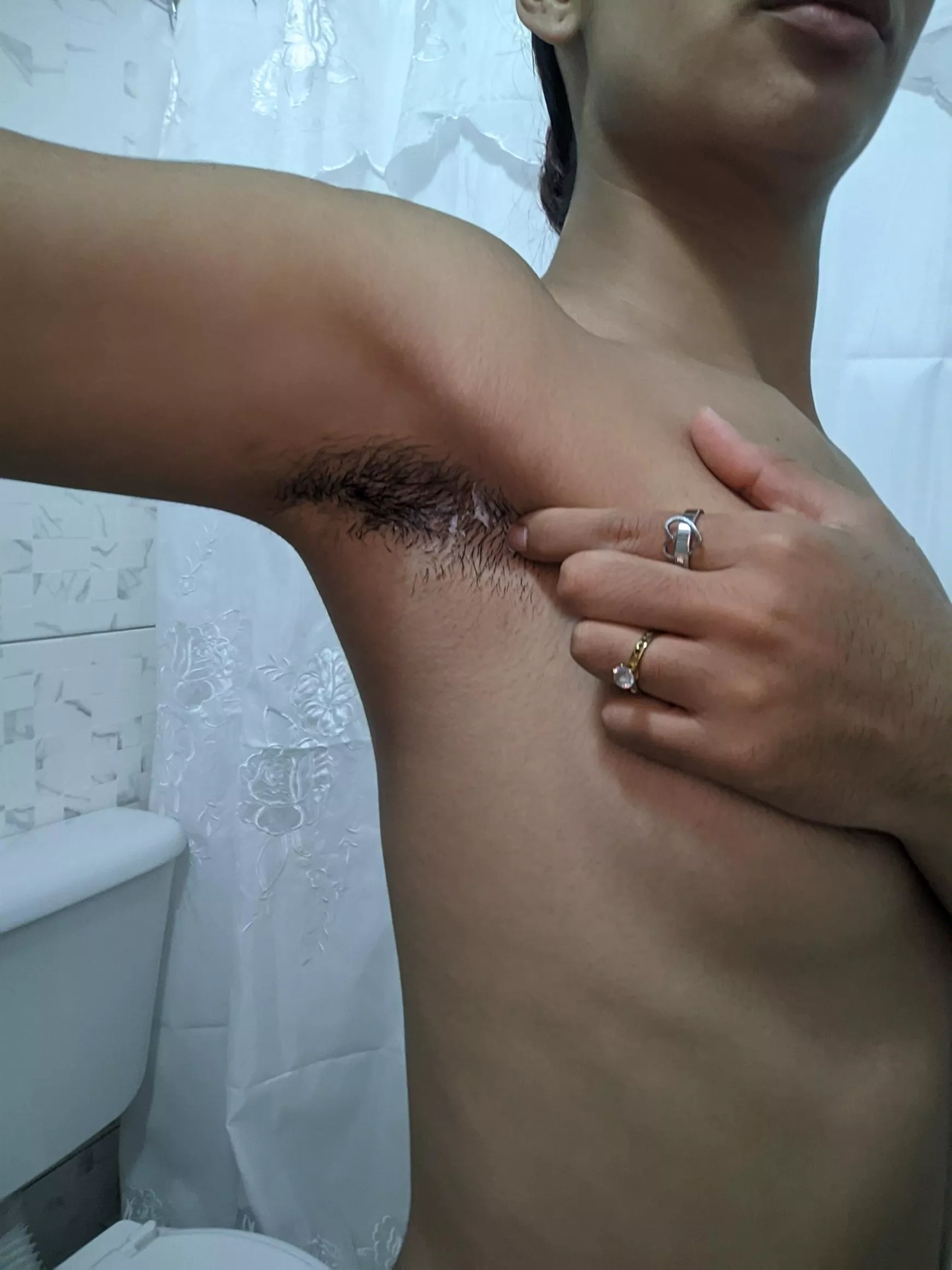 How my hairy armpits looks after a long day without deodorant, are you brave to lick? posted by goddes_cami4885