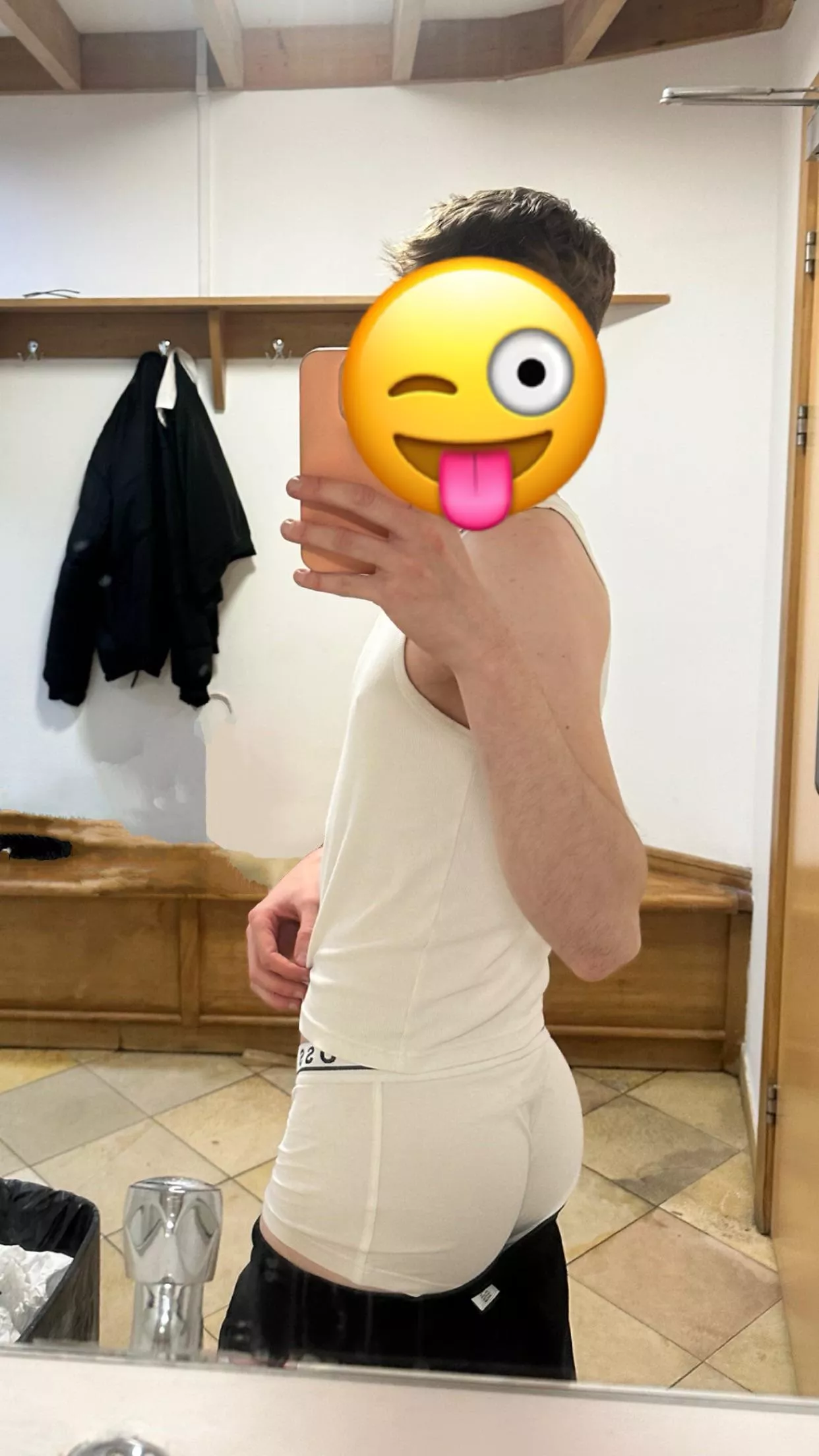 just finished a few squats, join me in the locker room? posted by Dismal_Ad1435