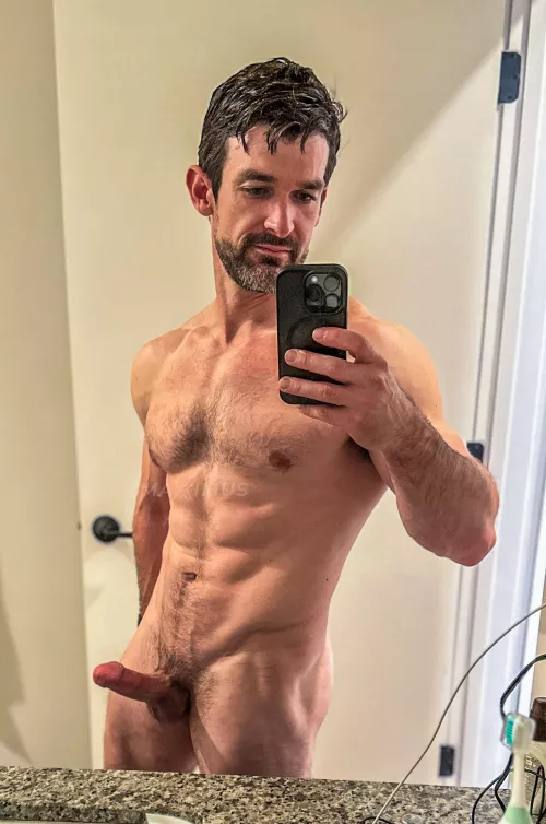 Rock hard after my shower and I’m debating what I should do with “it”. Ideas? by maximus_787