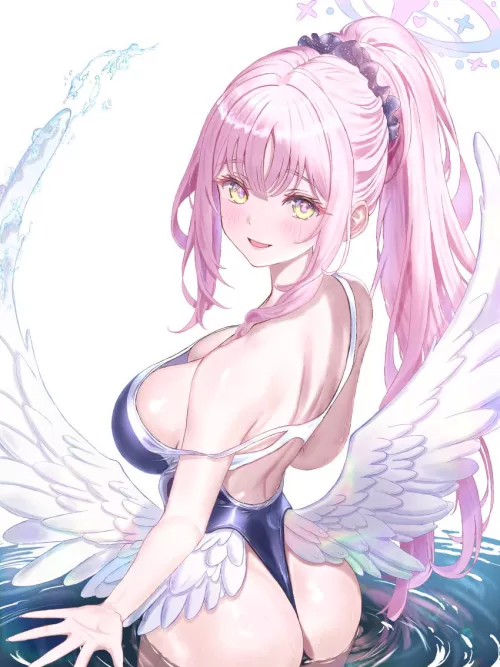 Sexy and cute angel waifu by reversedturnover
