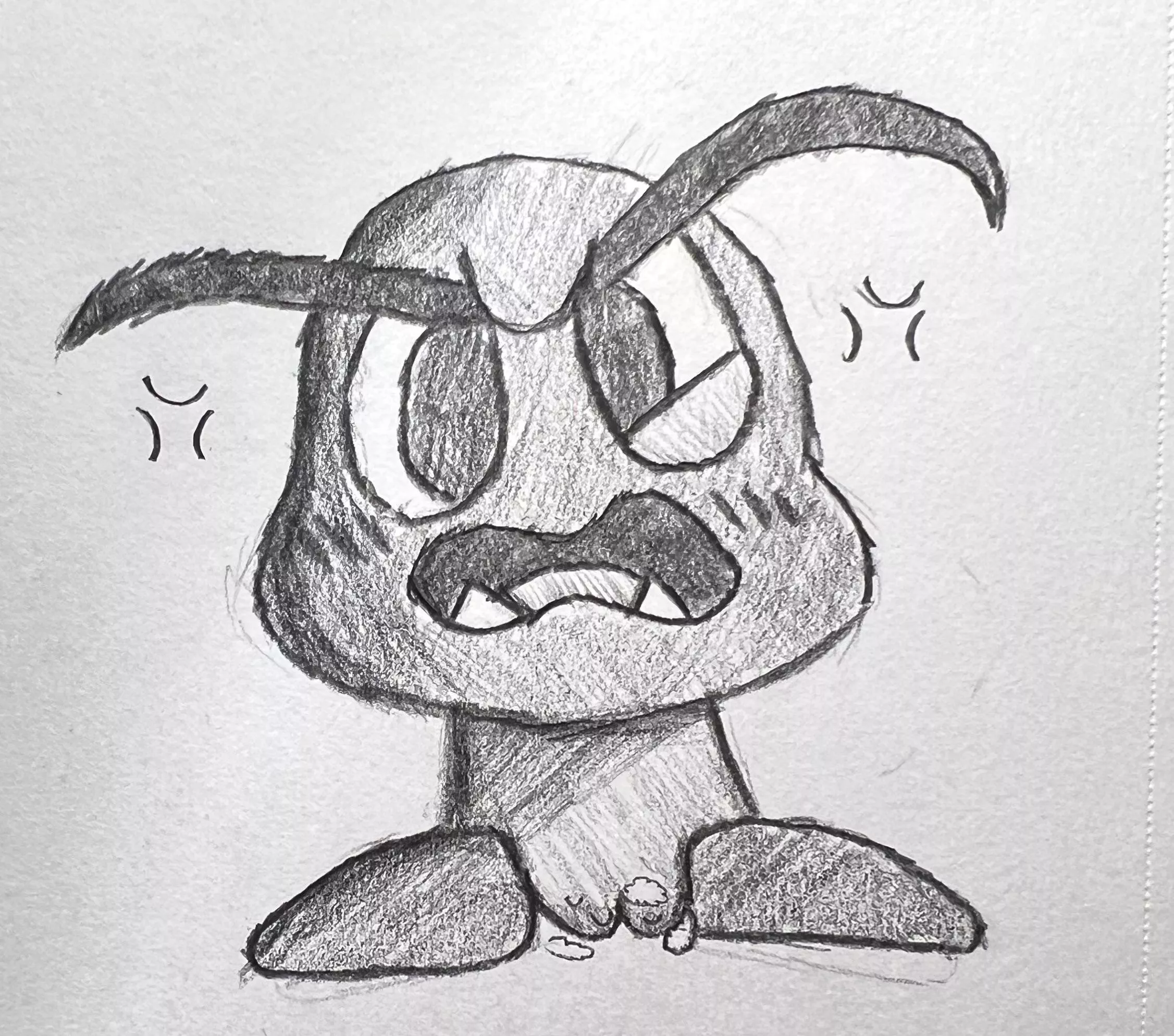 Sketched up a Goomba for Mario Day posted by UnlovableToxin