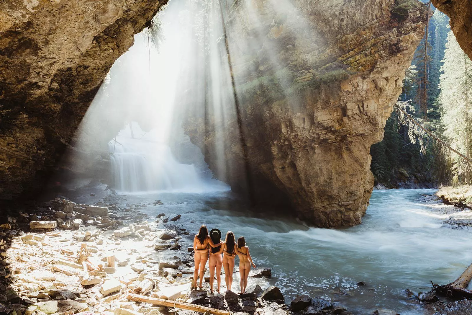 Waterfalls with friends (OC)  posted by thumbtacksphoto