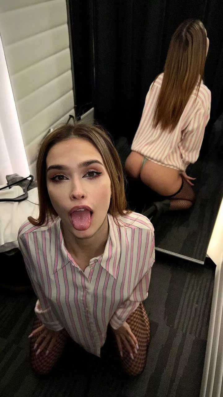 I'm already waiting for you in the fitting room. posted by perfectweddingforeve