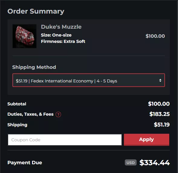 International Shipping posted by hyvw