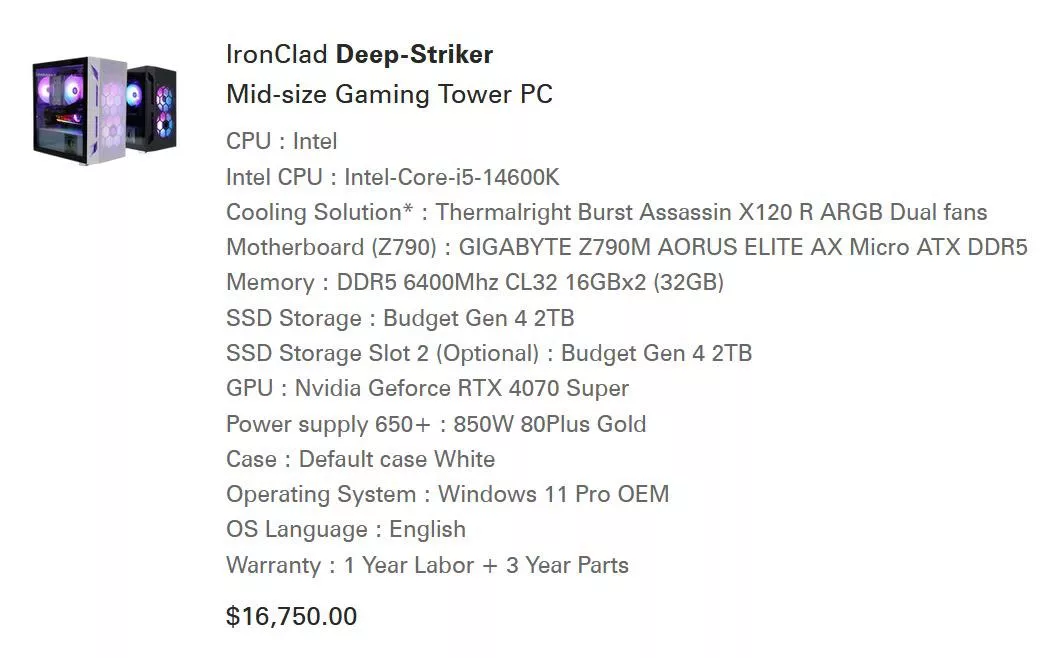 Is this a good build and price for a streaming PC? posted by Impossible-Week1950