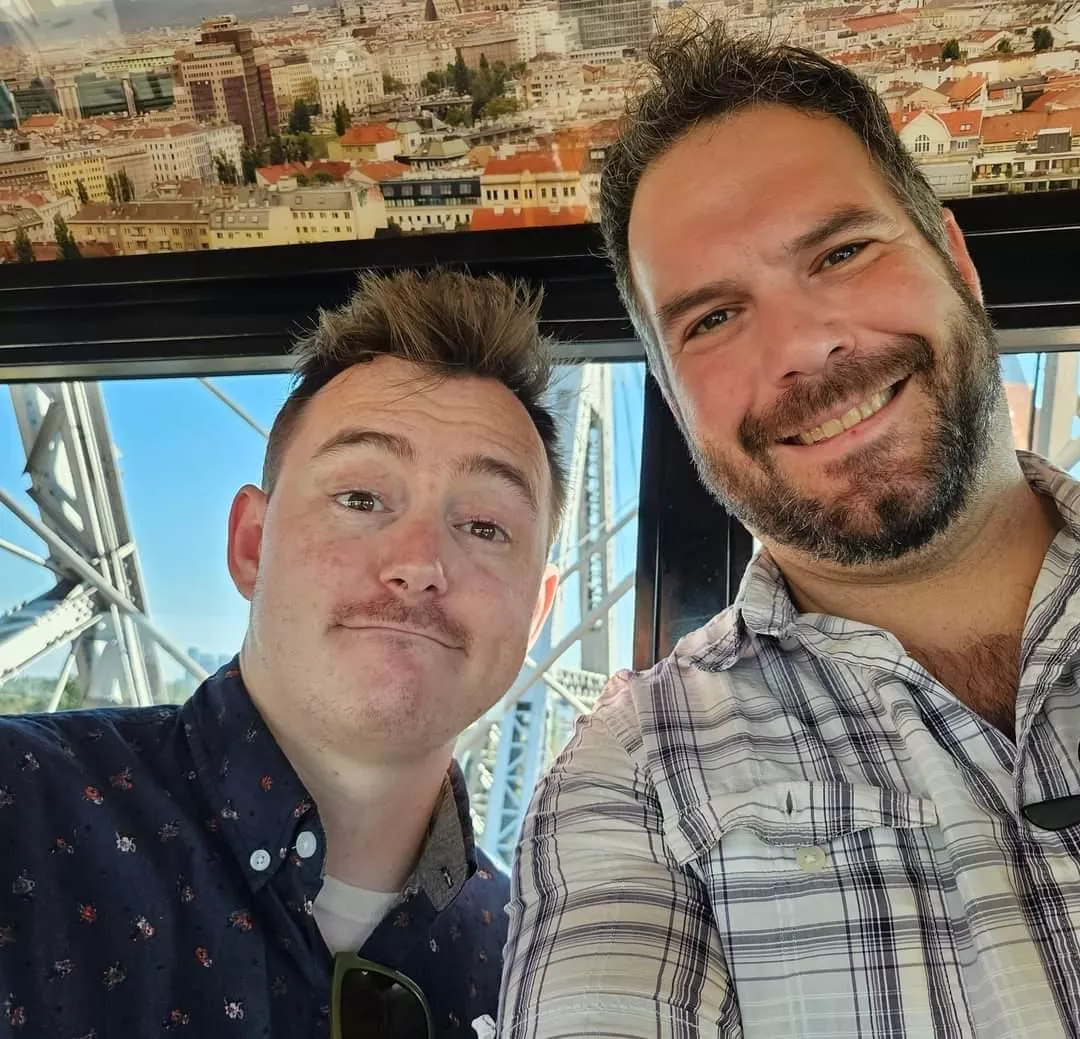 Me (left) and my partner in Vienna last fall. Celebrating 10 years this year.  posted by MadSoilNerd