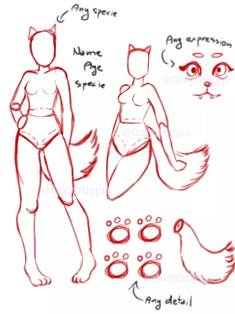 Ref sheet for 15usd, only for the first customer! posted by fairyfr0ggie