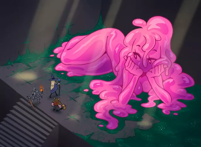 Slime girl by @podrace_EXPLODE by justanapparition