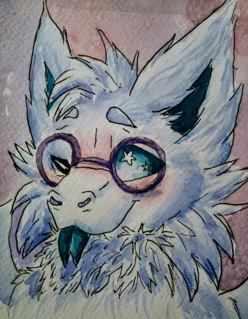 Watercolor headshot request (by me) by Eyfun