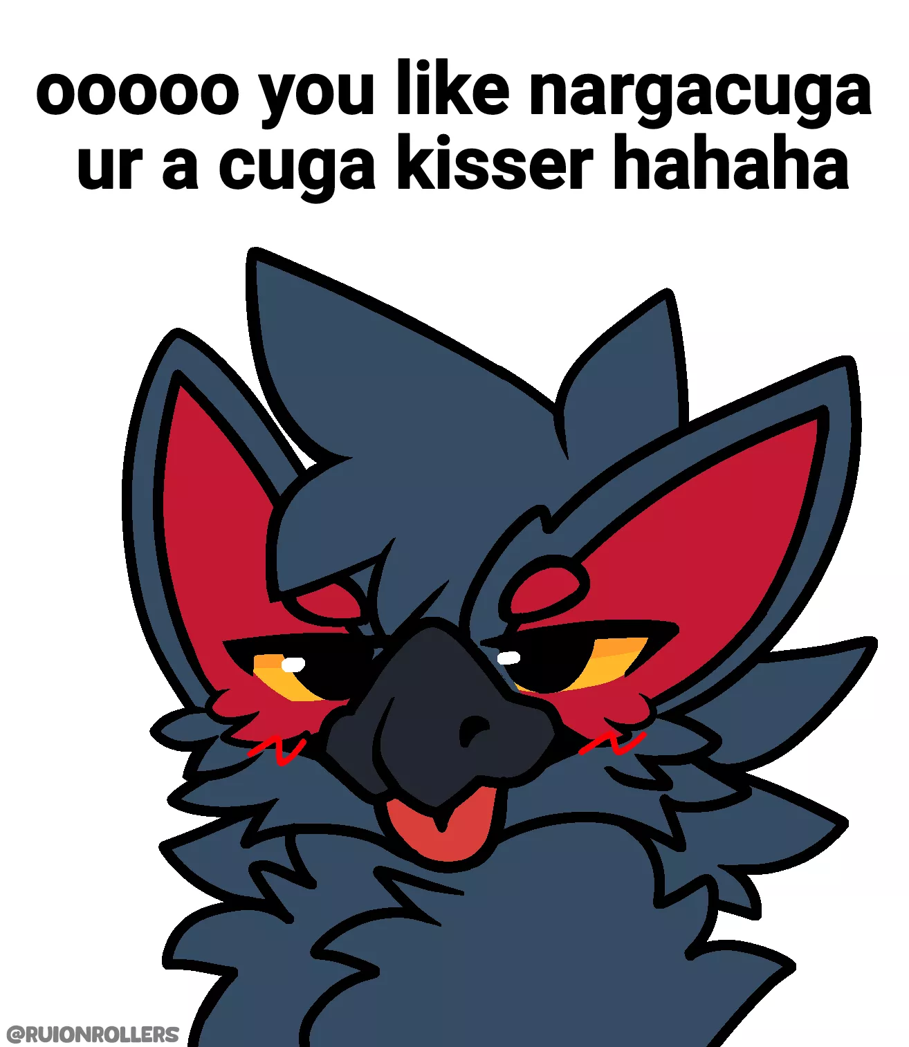 You like kissing nargacuga, don't you? (By @RuiOnRollers) posted by Used_Dimension1555