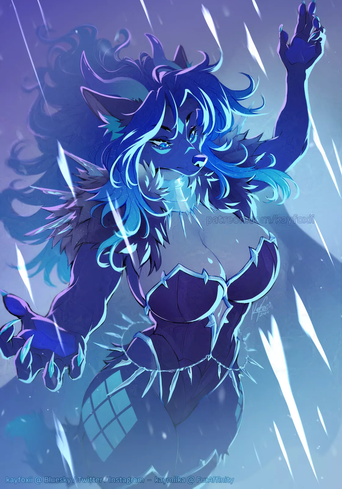 A Storm of Ice - Comm for Iceboundeart (by Kayfoxii) posted by kayfoxii