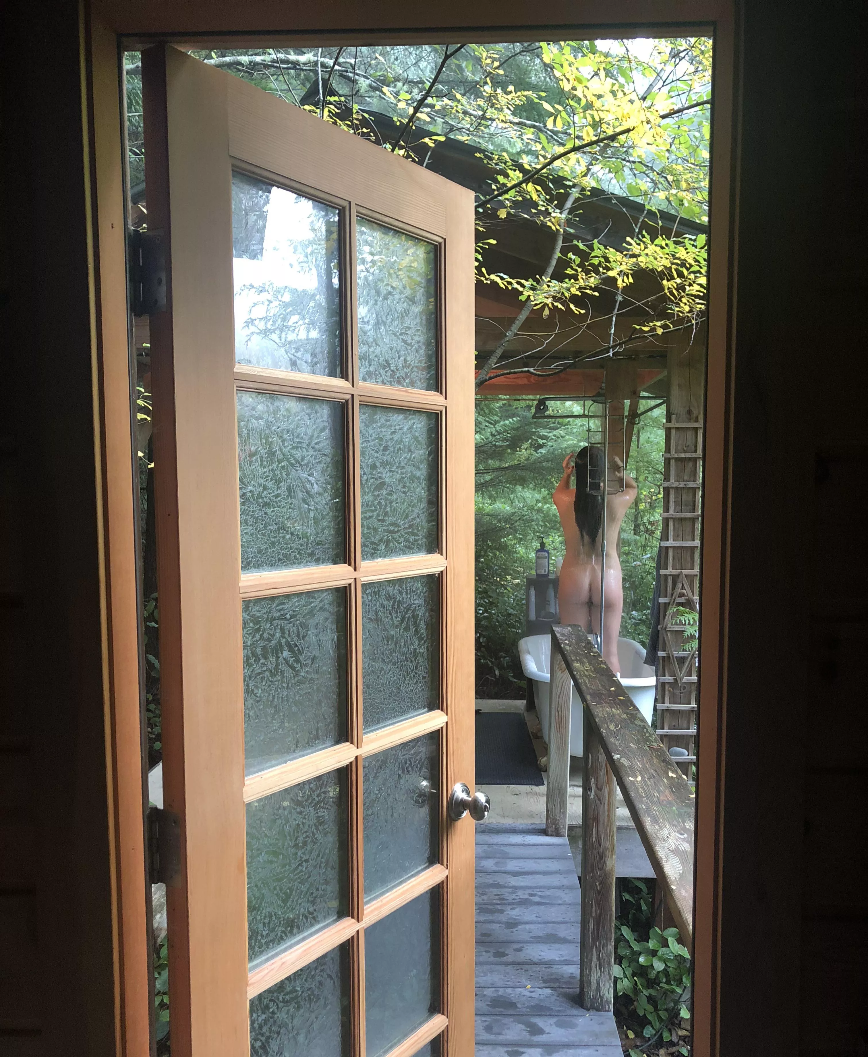 bliss is a bath in the woods 🧚🏽‍♀️ posted by pnwvixxxen