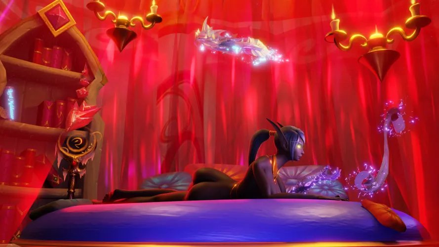 Blood Elf Lounging by Lord Maldazzar by Cysia