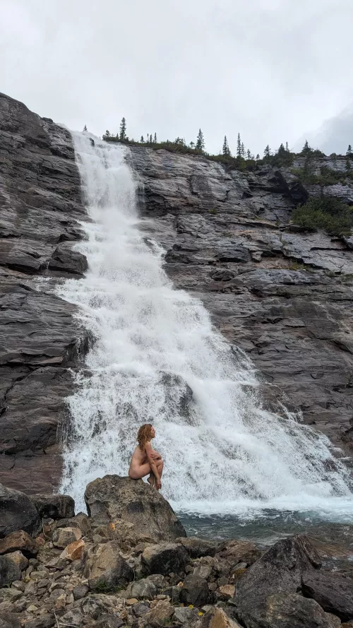 Came across this beautiful waterfall during an overnight hike!  by Rileyjademodel