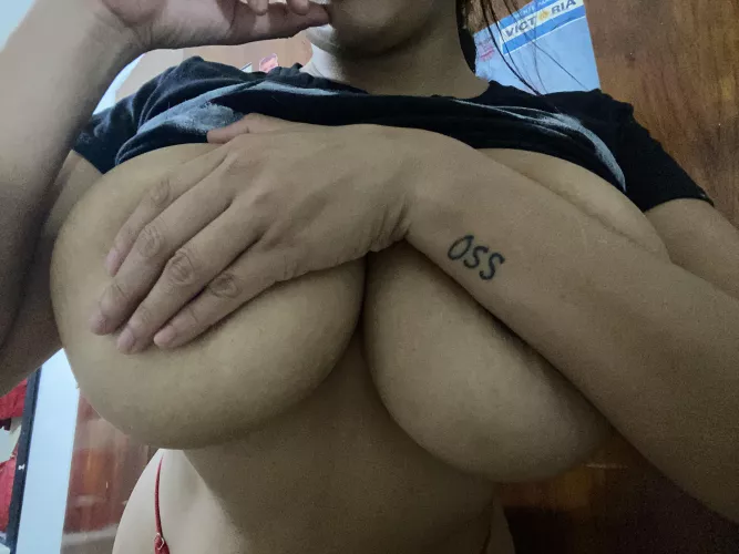 Do you think your third leg would appreciate the cozy spot between my mountains of pleasure? by cutejuliaaa