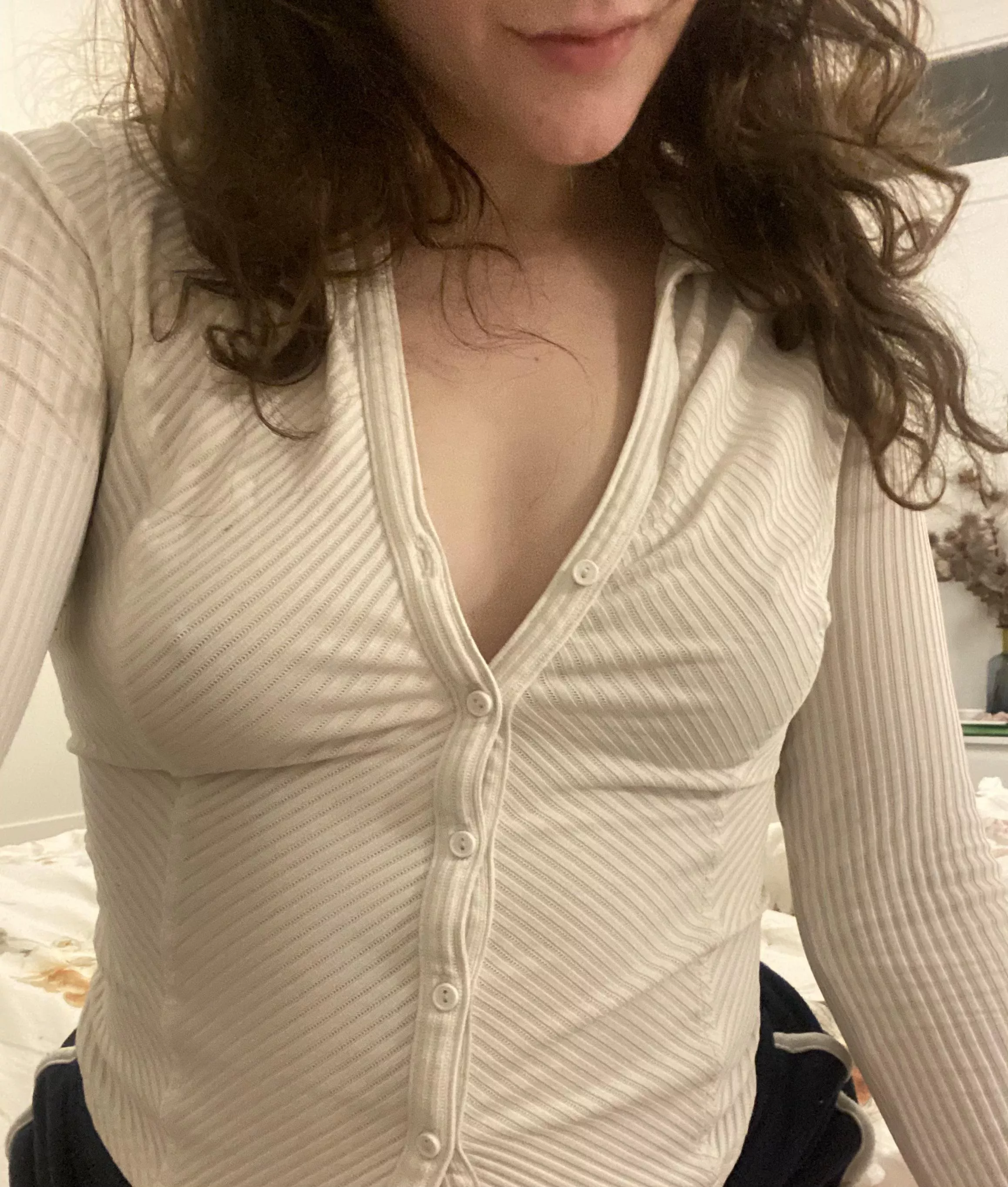 Haven’t worn a bra in months!!! I think it’s better this way 😇 posted by OFbbAria