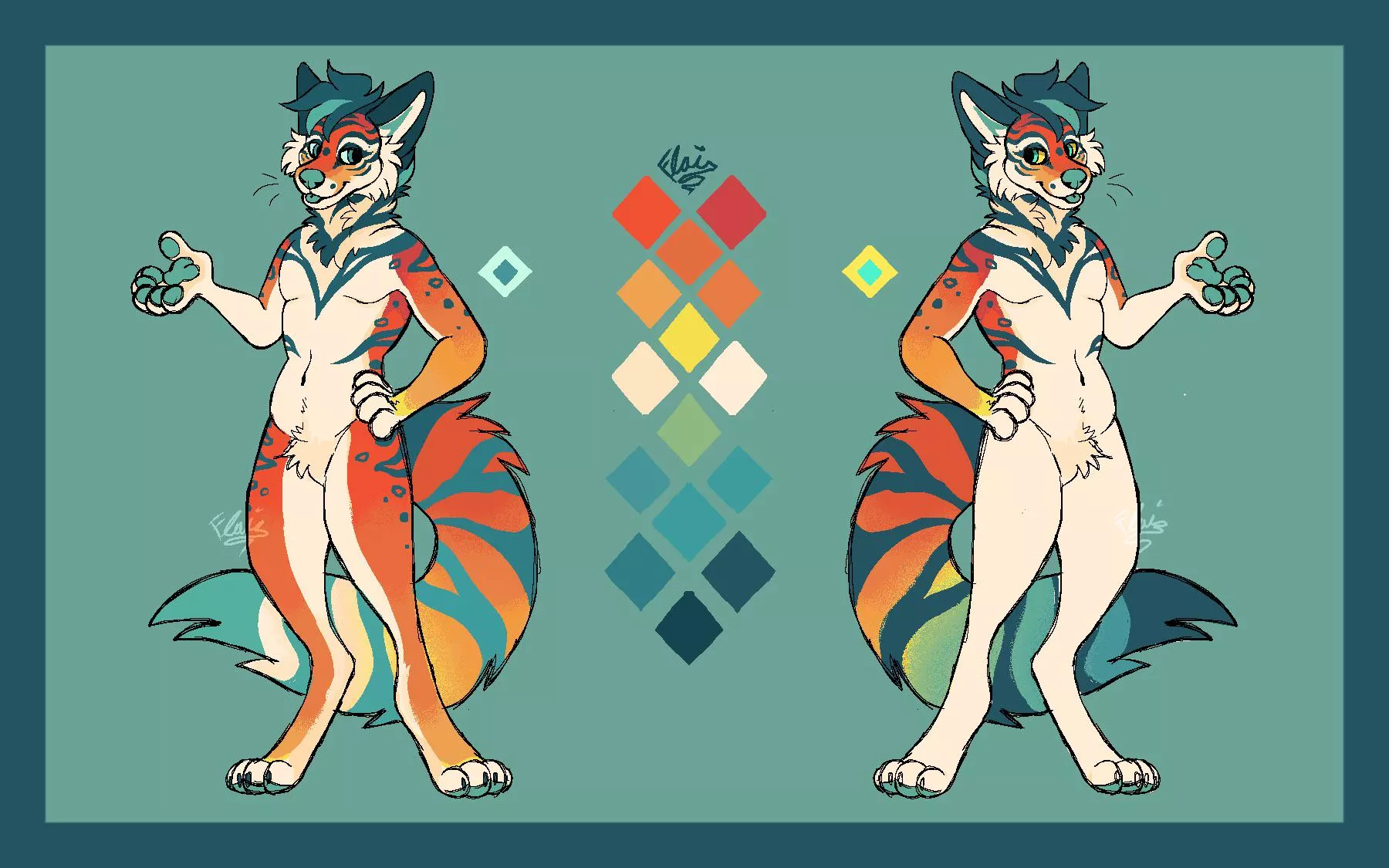 I did a character redesign for patrons. [my art] posted by FlairbloodArt