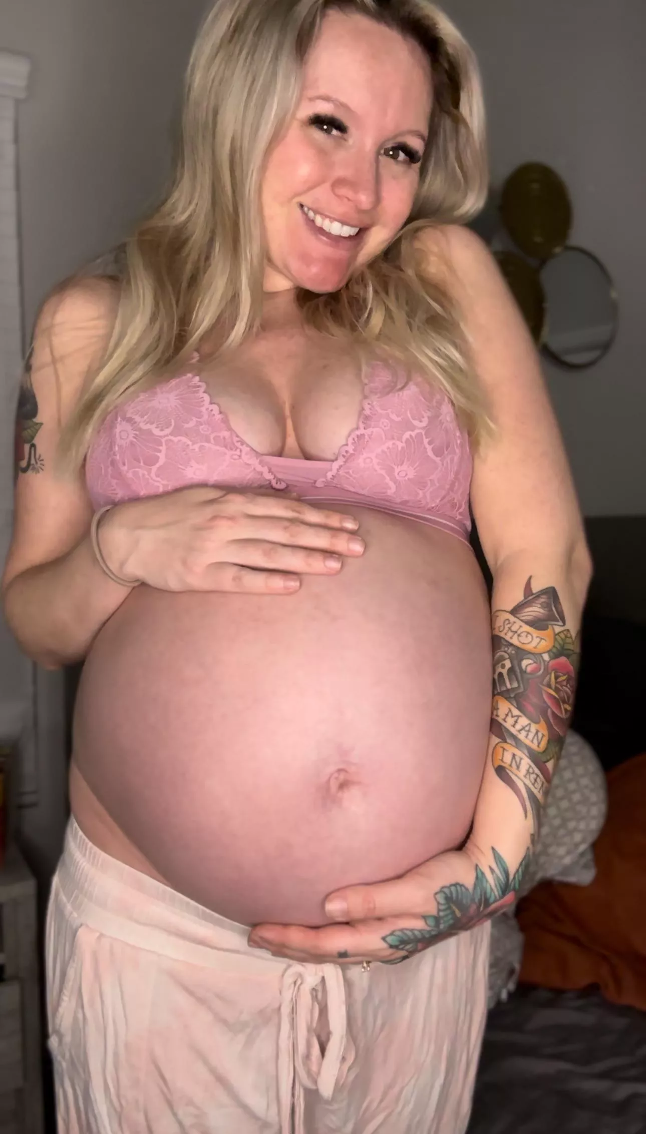 I’m usually only 100lbs so I feel a little weird being so big, but I also kinda love it!  posted by MommyPenelope