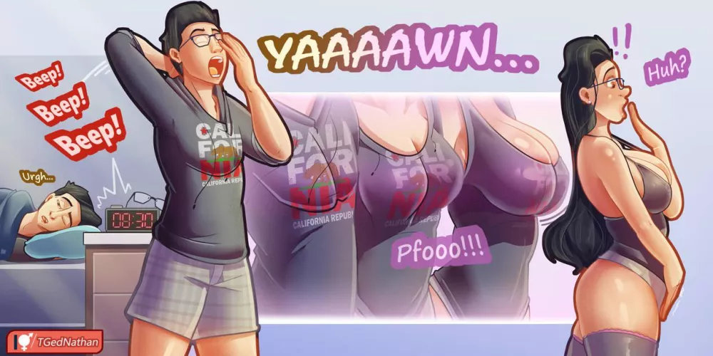 It's time to wake up, my pretty busty lady (by TGedNathan) by PaoPao-4798