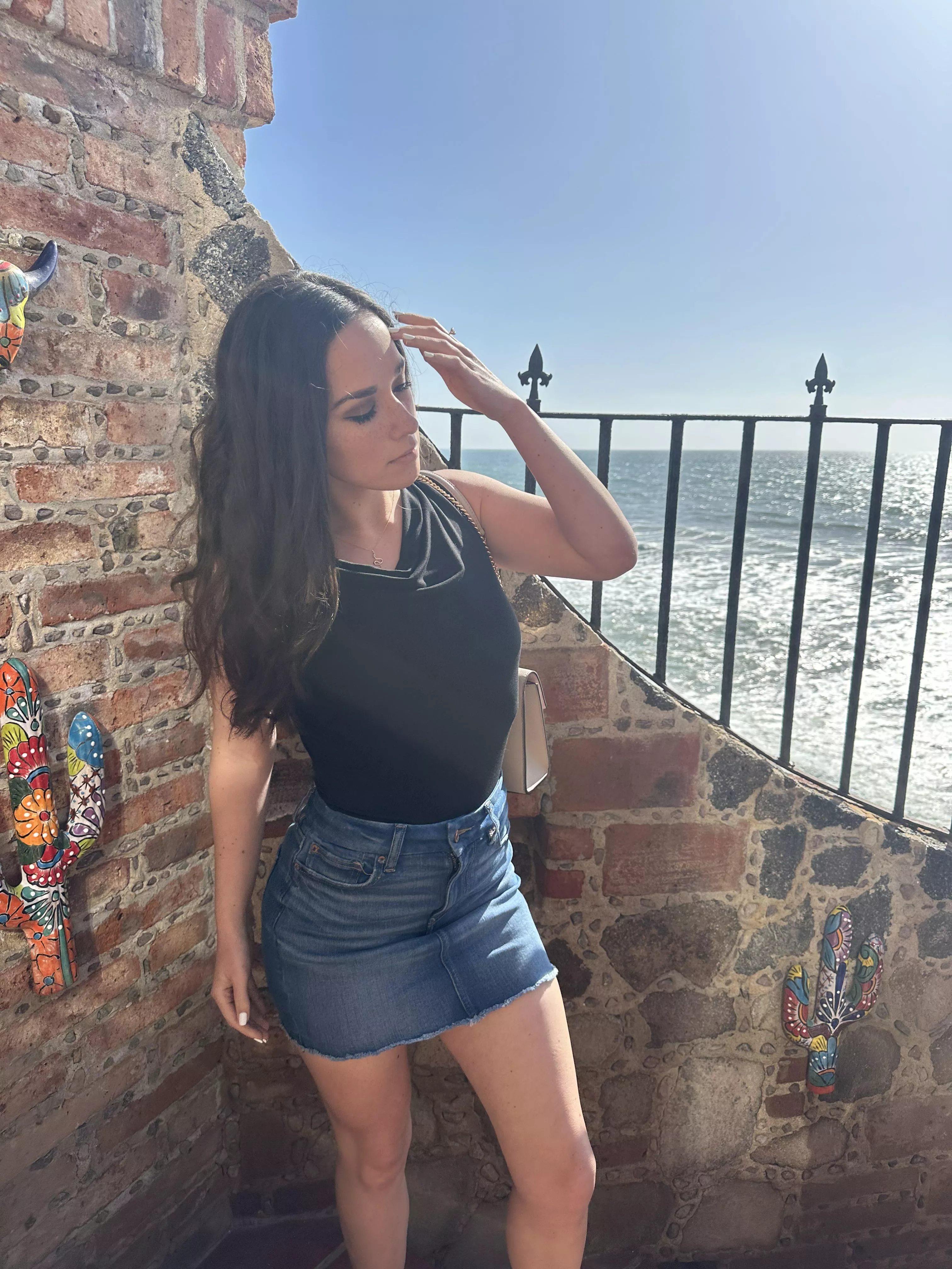 Rocking my new outfit. I love denim. posted by AlanaAraya