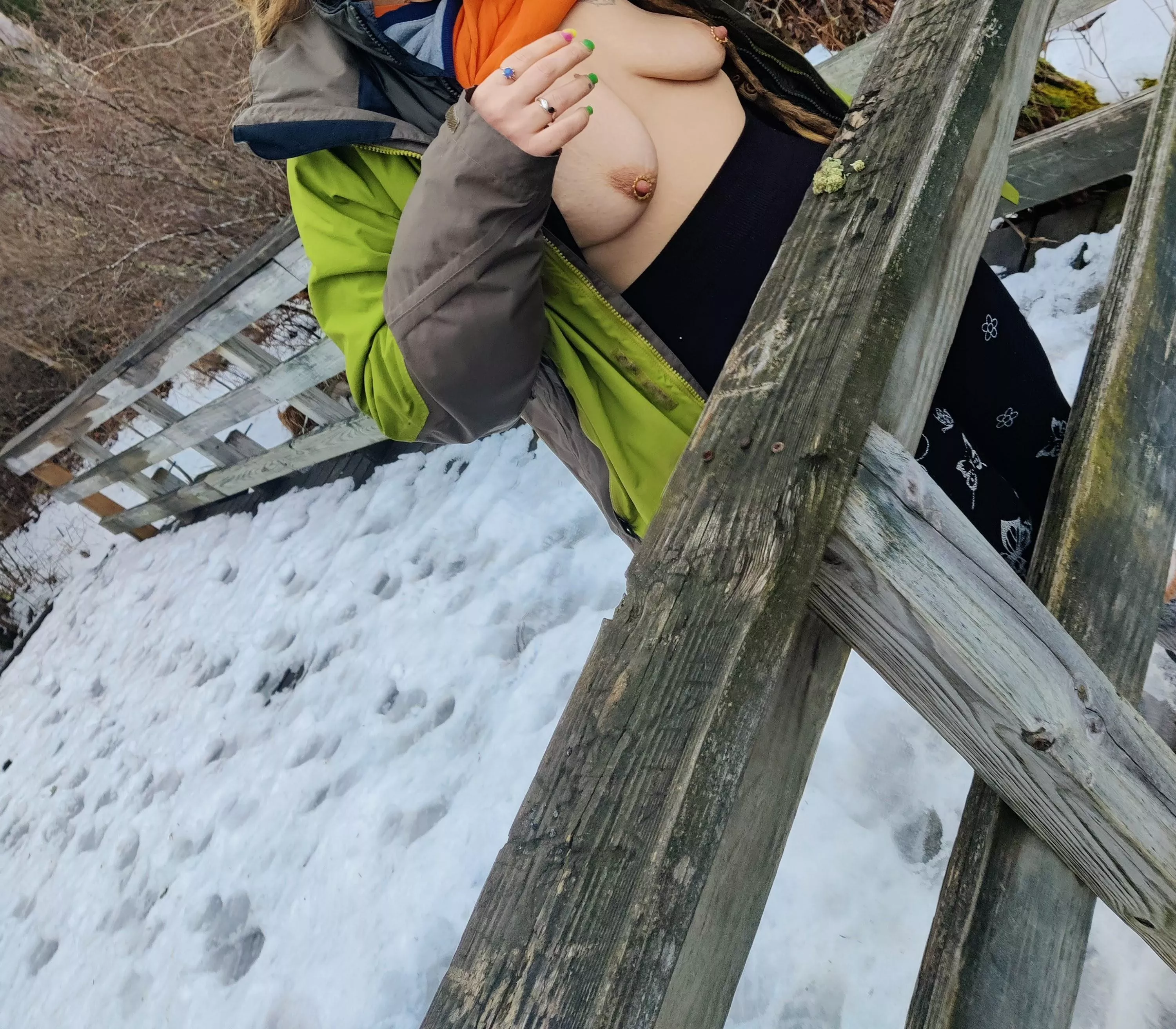 These are weird cause the cold made my nipples all funny looking ✌️👽 posted by Status_Stand3678