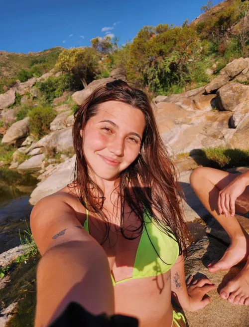 Tight bright neon bikini by MonicaPeachy