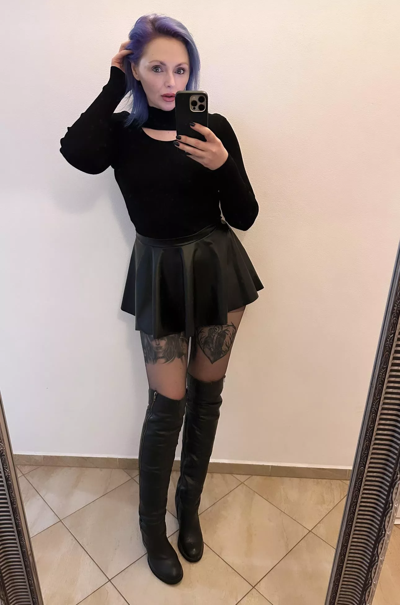 Todays thigh highs and mini skirt  posted by theinkedsiren1