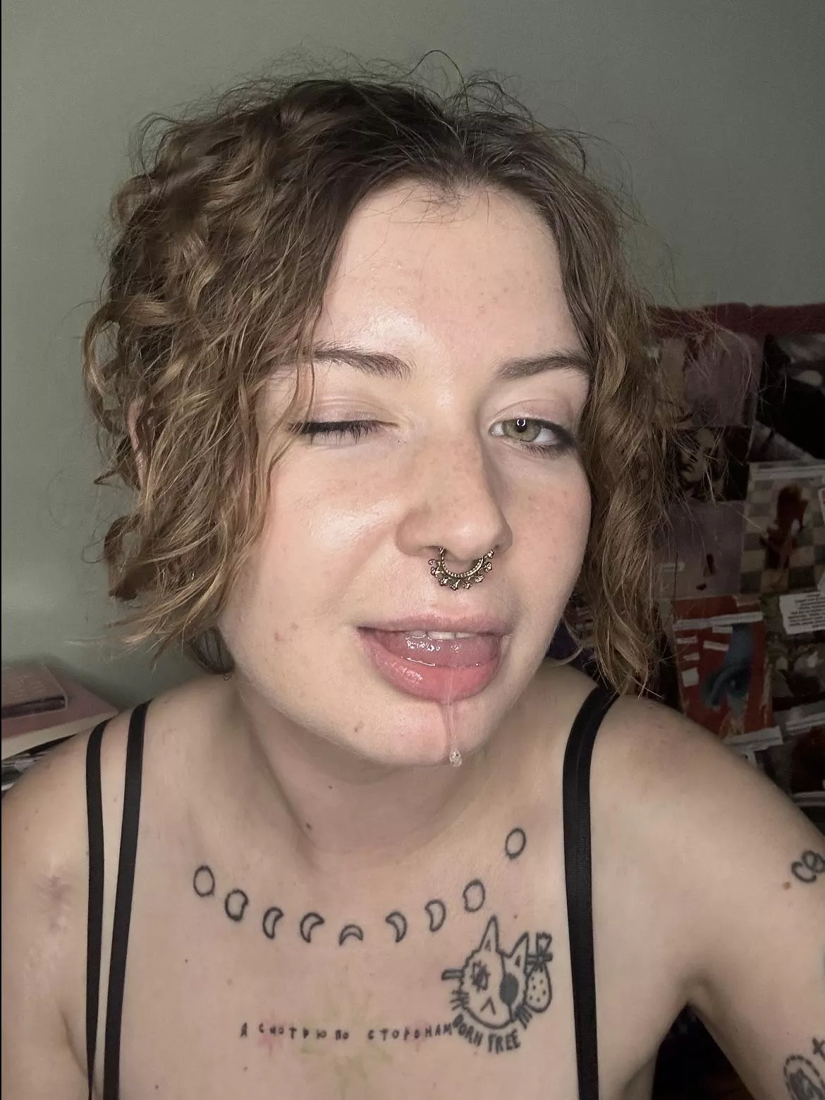 Where will the first drop of my saliva fall? posted by feetyourlick