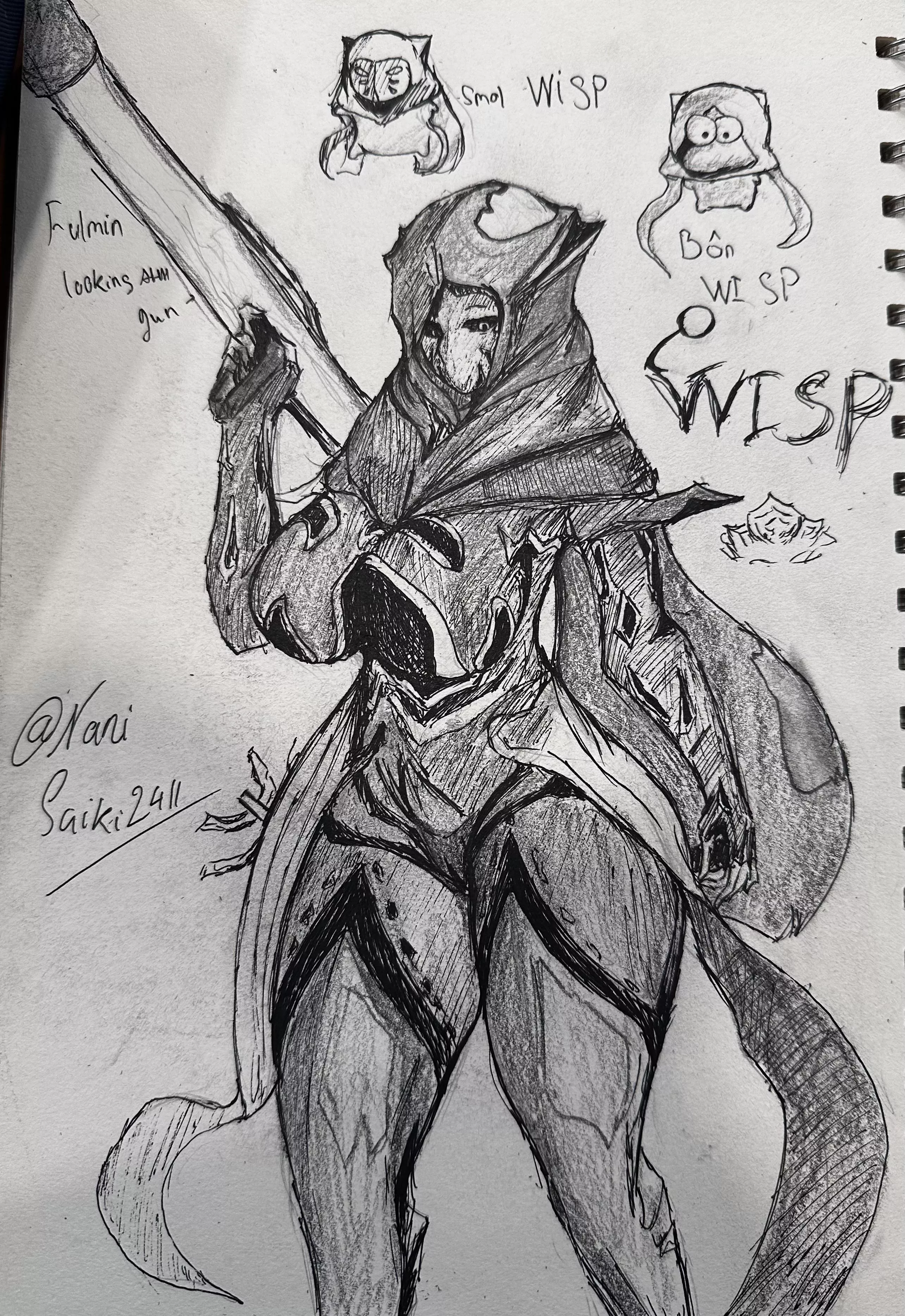 A traditional Wisp drawing(Art by me,not too revealing) posted by Saikinani2