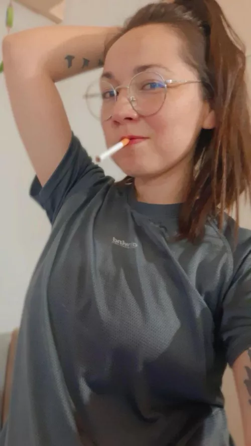 After the gym I couldn't resist smoking one lol by CamileMua