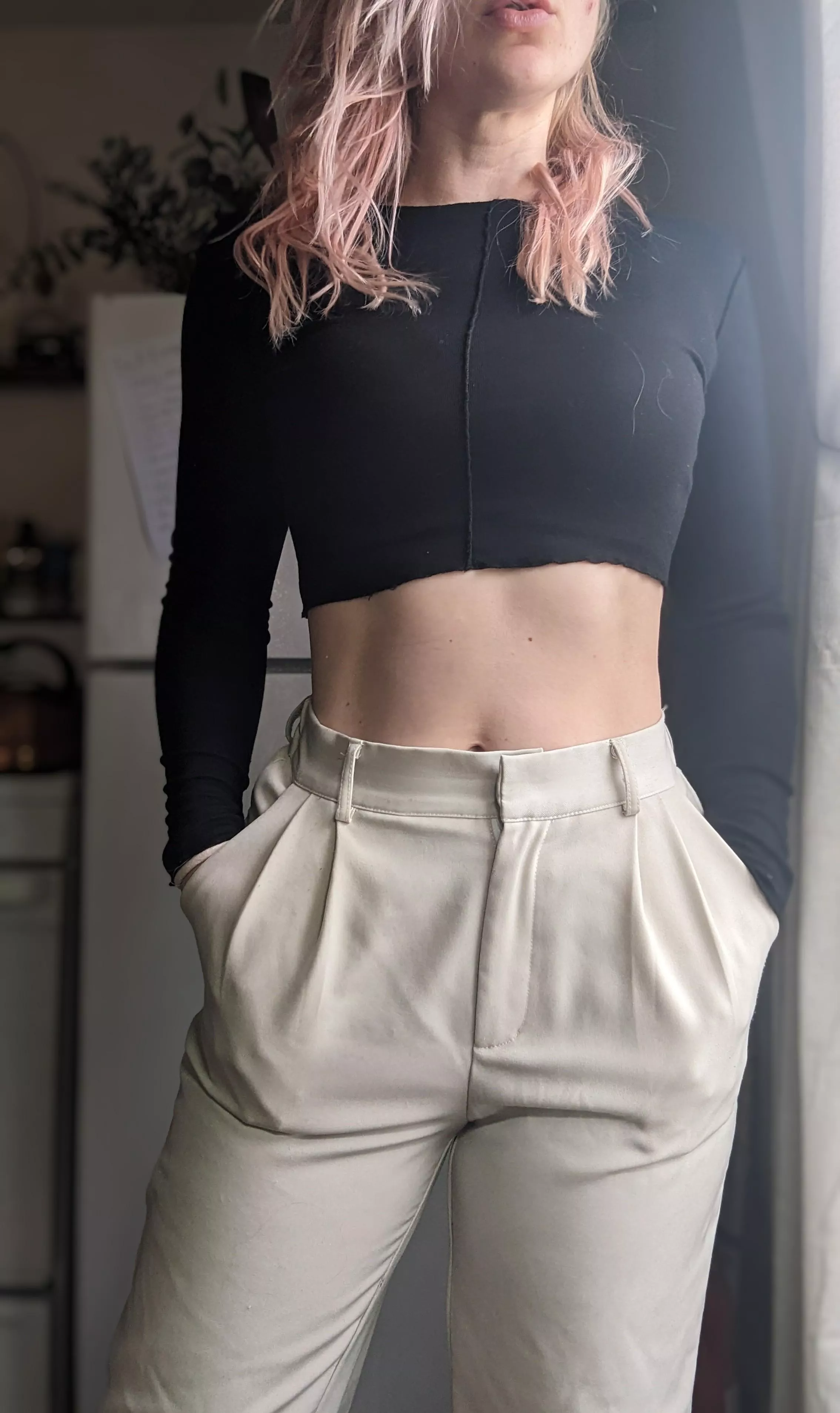 Big believer in crop tops at work. posted by jokeaboutdaddyissues