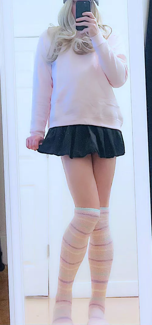 Love girly fuzzy thigh highs 💕🌈🥰 by Indyuserkay