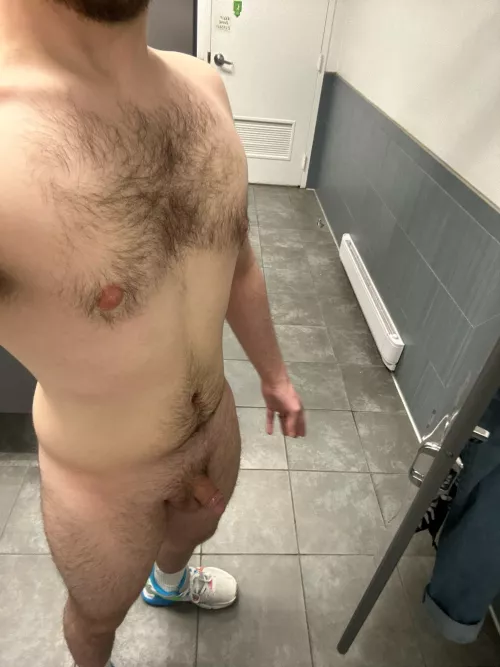 Naked in the store bathroom, almost got caught 🫢 by [deleted]