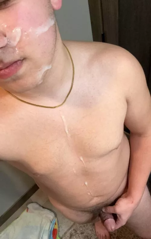 Not usually a big cum guy, but first time hitting my face was kinda hot… yall like it? by Shakinbacon02