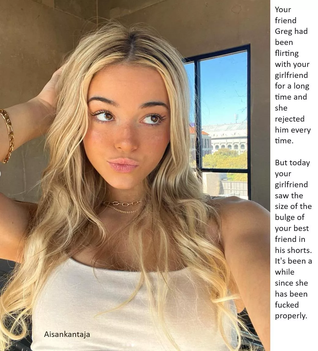 You never said anything to Greg about him flirting with your gf. Honestly it kinda turned you on. Finally your fantasy is going to happen posted by Aisankantaja